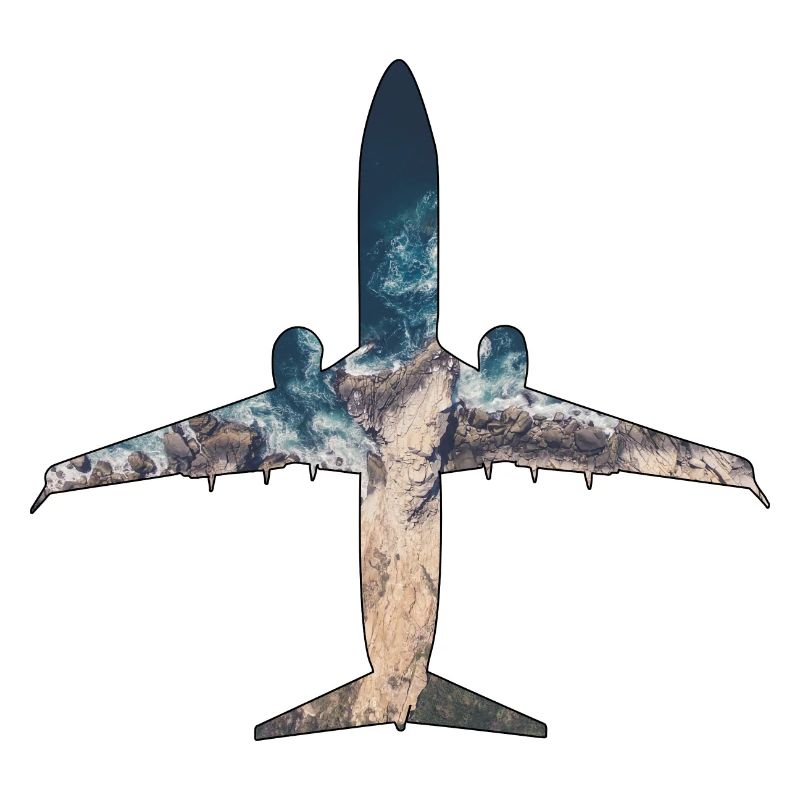L'avion vers le Soleil et la Plage