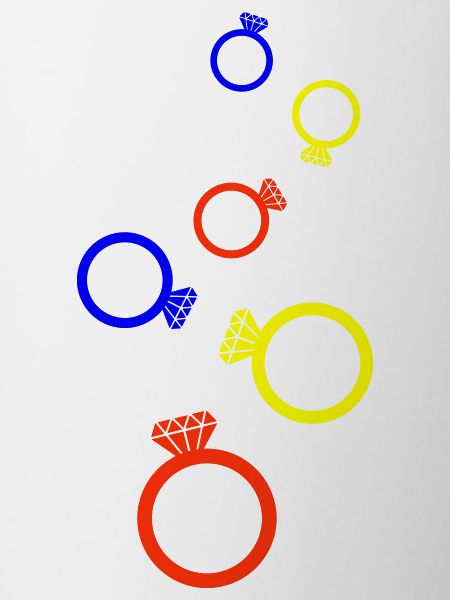 Eheringe Bunt