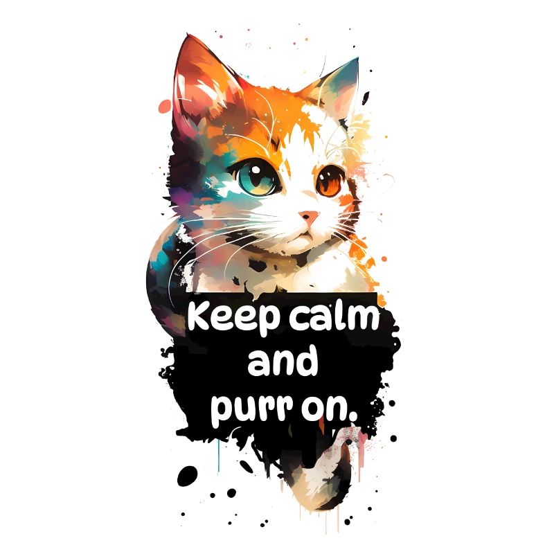 "Keep calm and purr on." - Katze