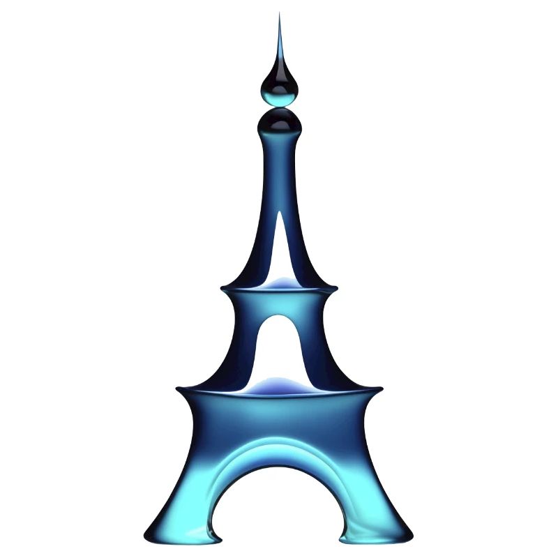 Verre bleu Tour Eiffel