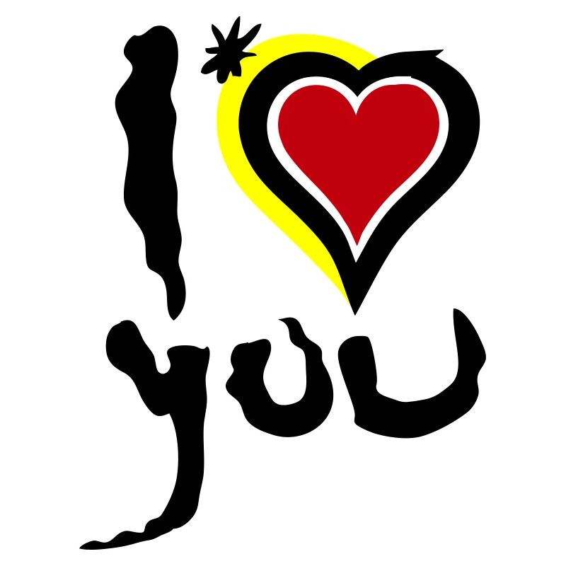 Ich liebe dich Herz Abstrakte Kunst Valentinstag