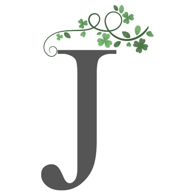 J avec feuilles de colle