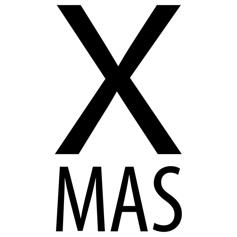 Lettrage de typographie X-MAS