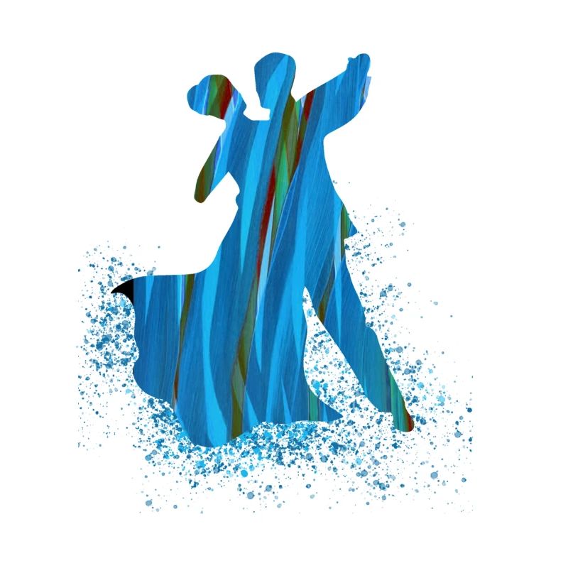 danse, bleu, graffiti, danse de couple, danse standard, couple