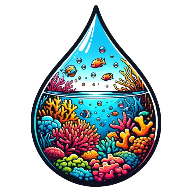 Océan de gouttes d’eau