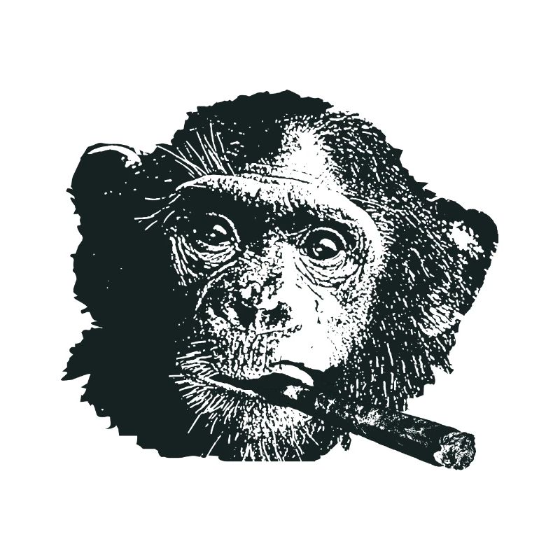 Cigar With Smoking Monkey Aficionado Gift