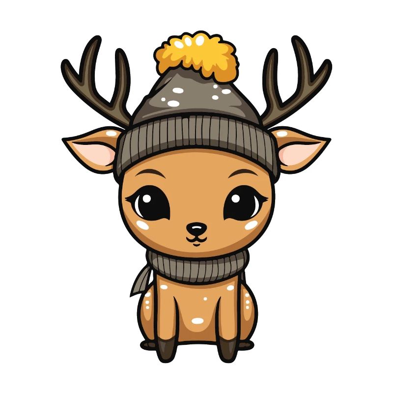 Deer Antlers Winter Comic