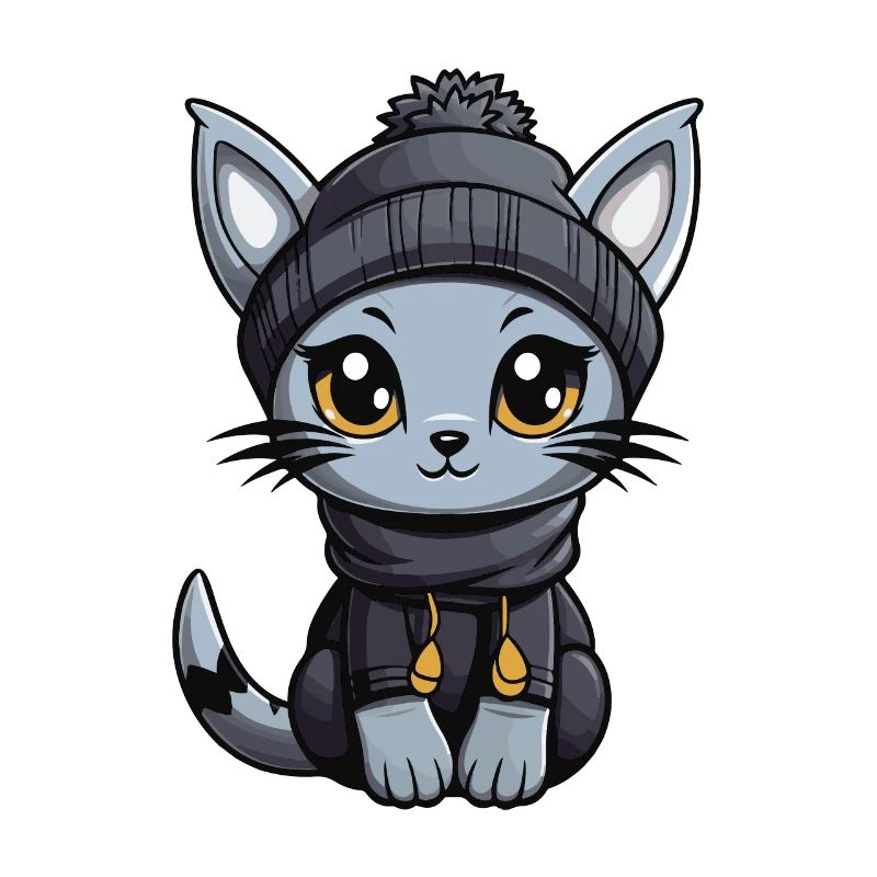 Bande dessinée d’hiver de chat