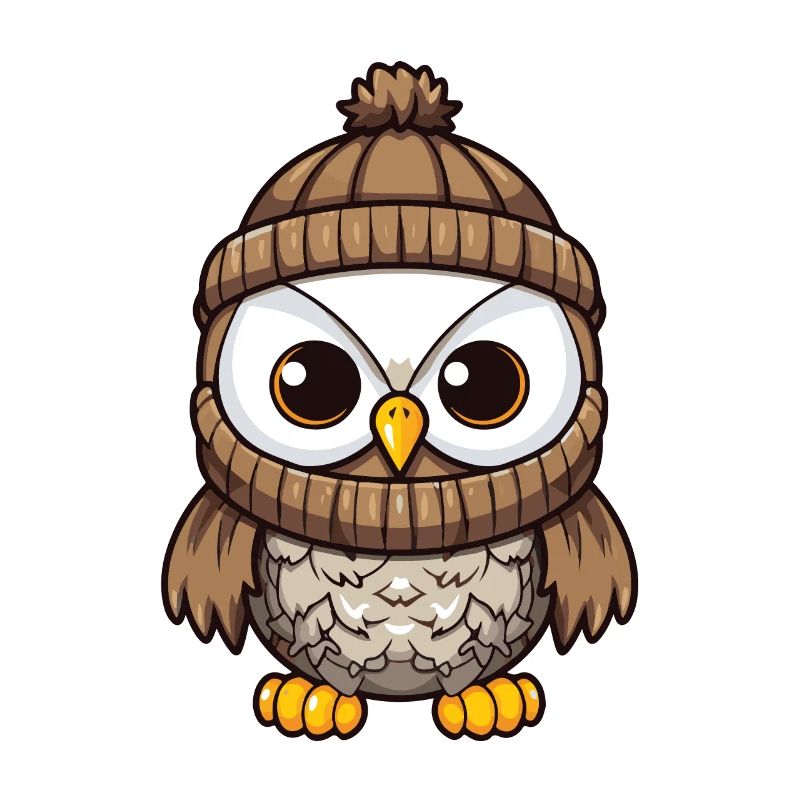 Eule Comic Winter Cozy
