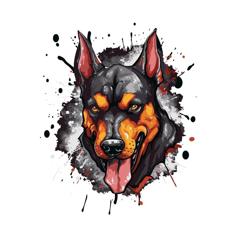 Doberman Head Icon Dog