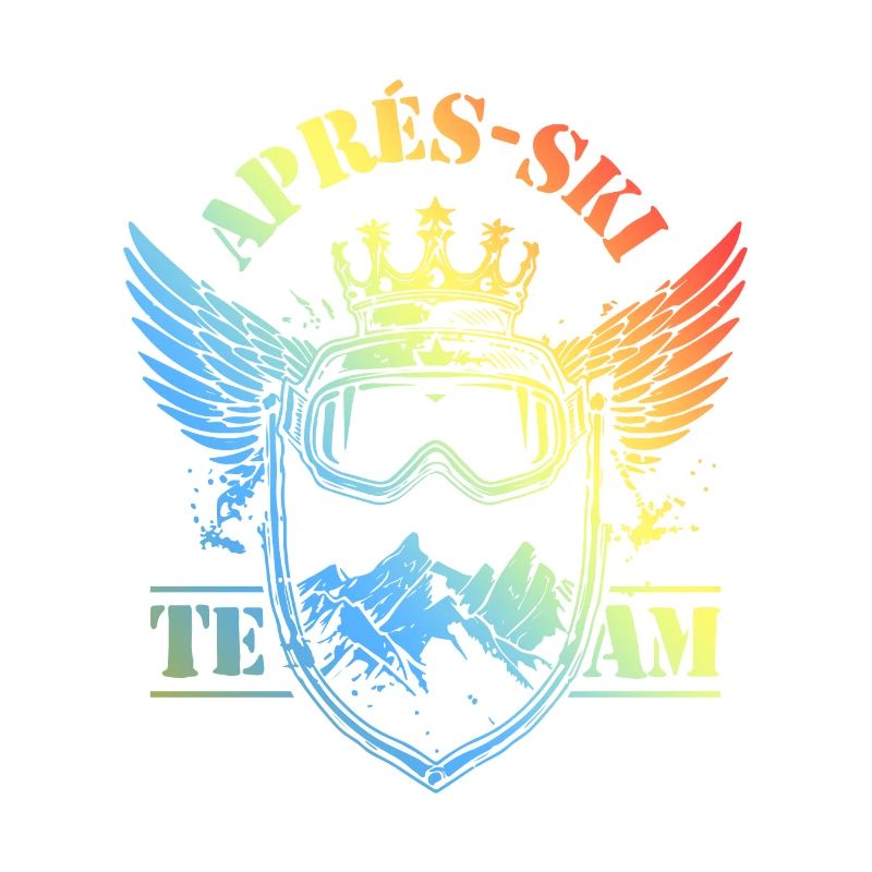 Apres Ski Team Spruch Bunt