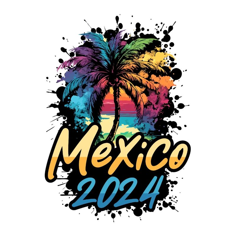 Mexiko 2024 Palmen Bunt