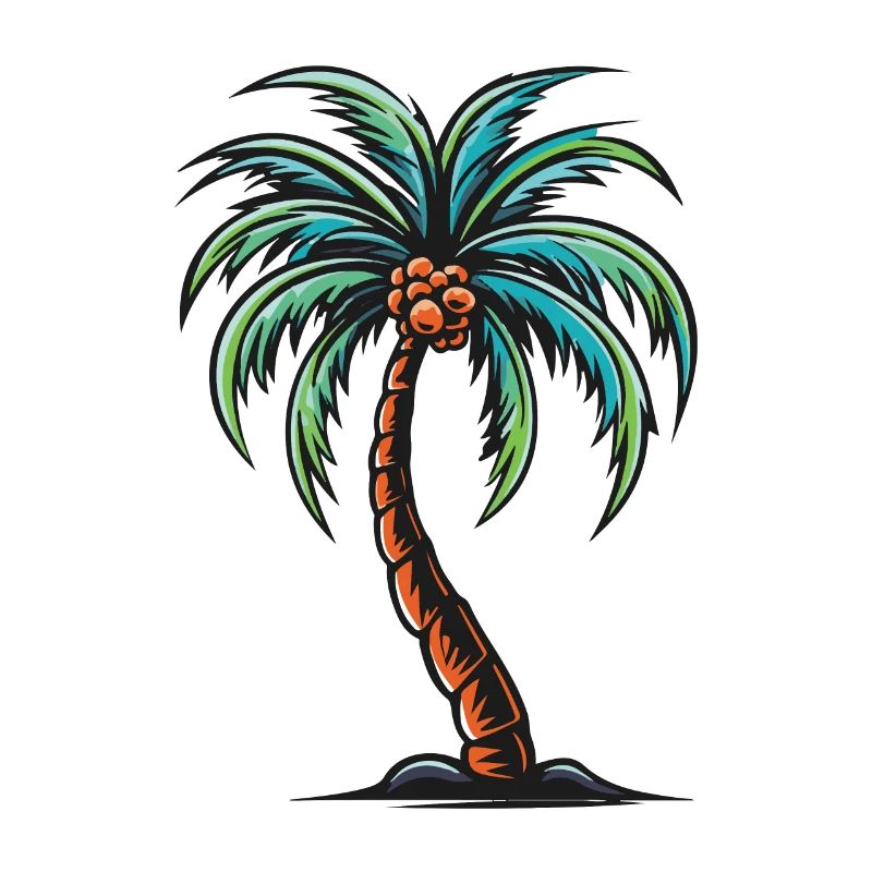 Icône de vacances de palmier