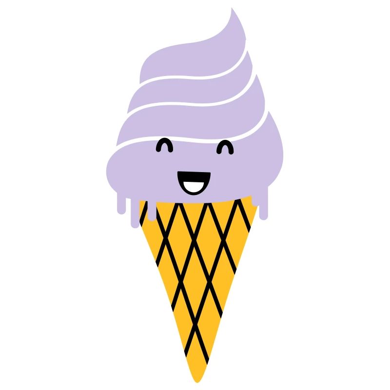 crème glacée - crème glacée de gaufre