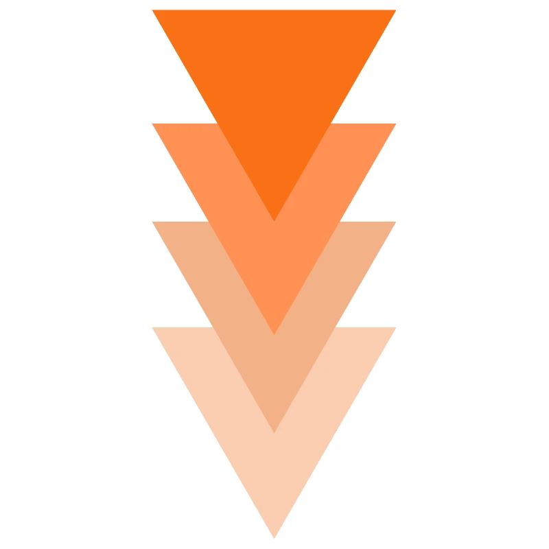 triangle de nuances de la couleur orange