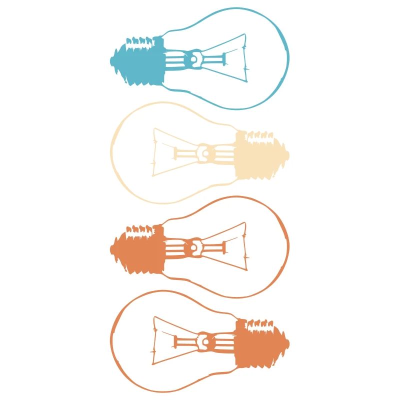 Idea Light Bulb Light Brain Lamp Thinking Vector