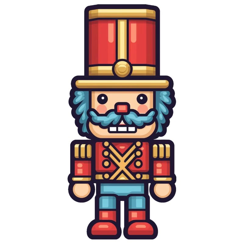 pixelated nutcracker