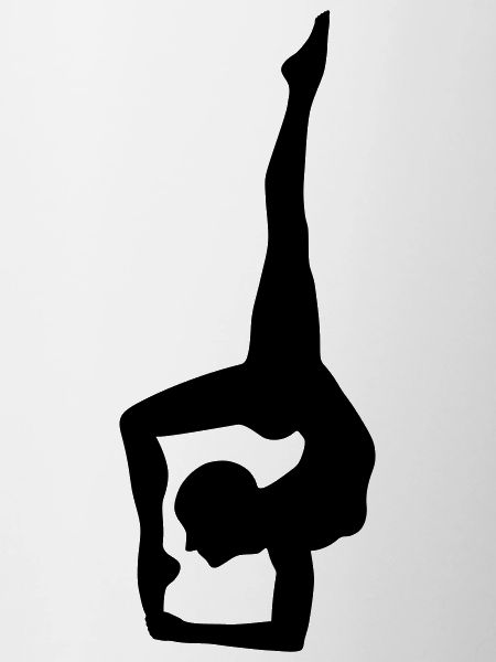 Dynamic yoga silhouette