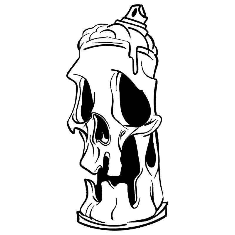 Skull spray can