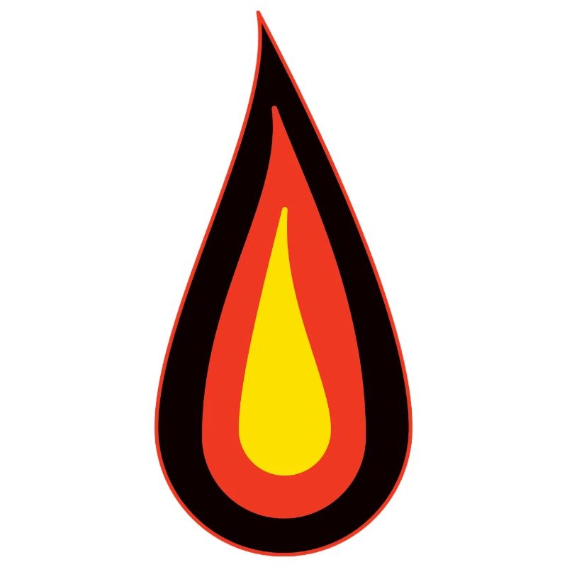 Germany Flame - Black Red Gold Design