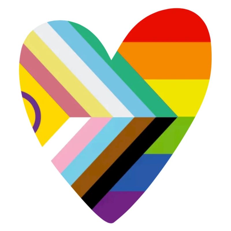 🌈 Cœur – Drapeau Progrès, Fierté & Handicap