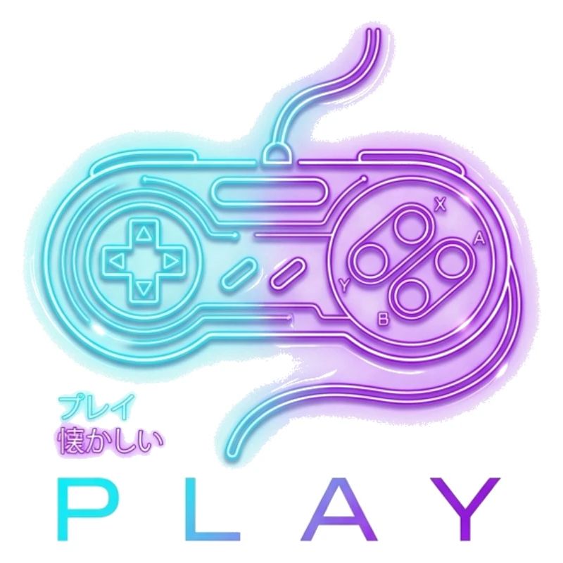 Neon Retro Controller Nostalgie