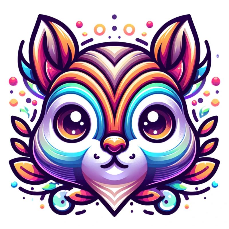 Colorful Squirrel Nuts Animal Lover