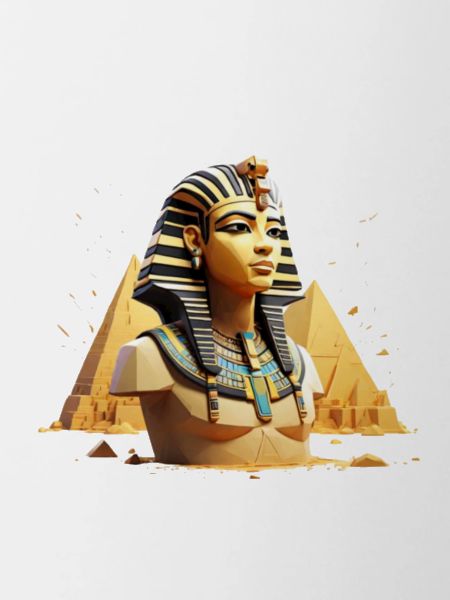 Pharao vor Pyramiden – Gizeh Design