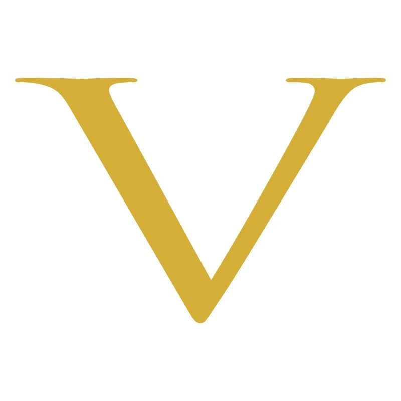 Numéro 5 Chiffre romain V Or