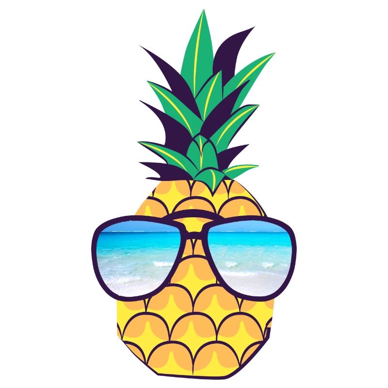 pineapple with glasses