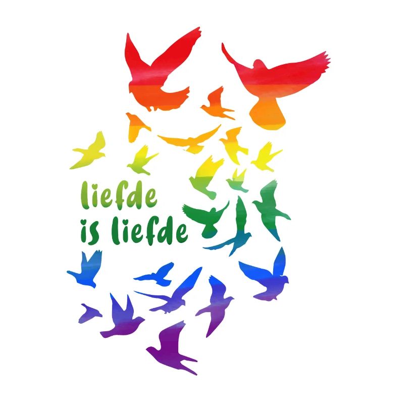 liefde est liefde, arc-en-ciel, sourd, oiseaux