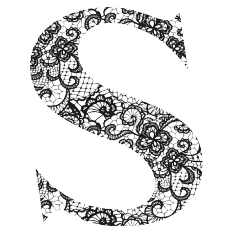 S Lace Letter Spitzen Buchstabe