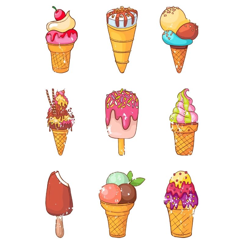 Retro Vintage Grunge Style Eis