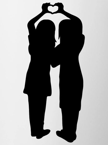 Silhouette Handherz Girlfriends