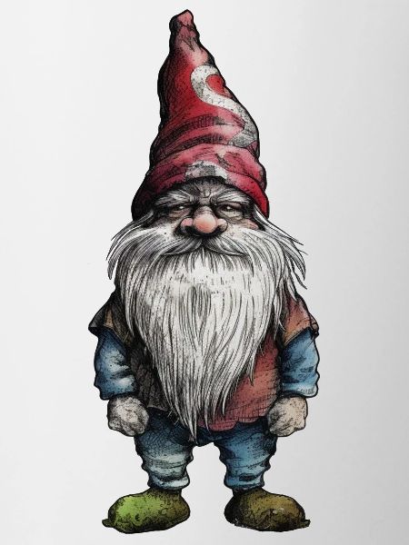 Garden Gnome Drawing