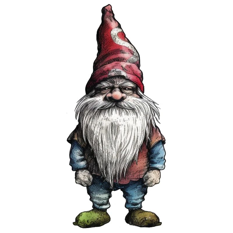 Garden Gnome Drawing