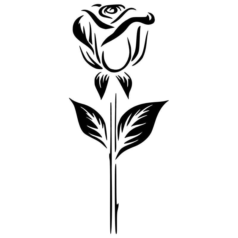 Simple rose logo design