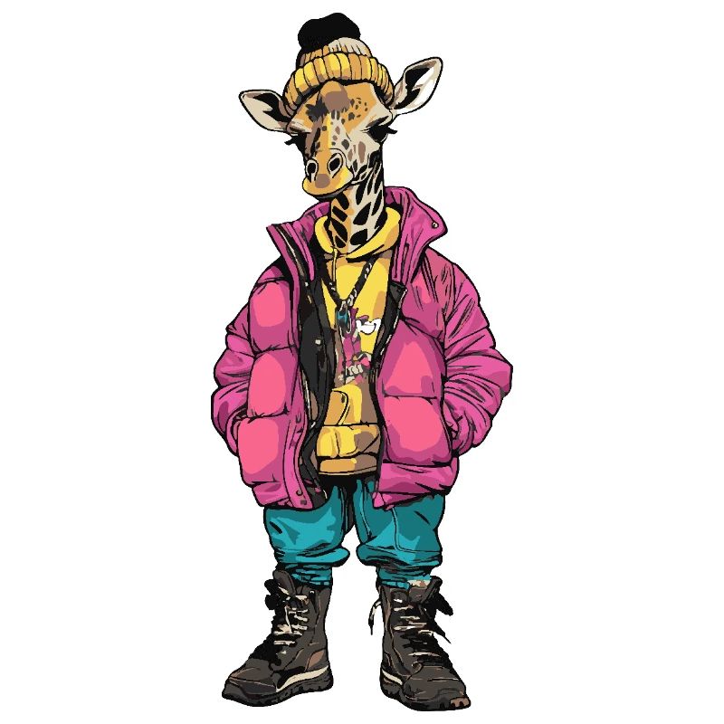 Giraffe Funny Winter