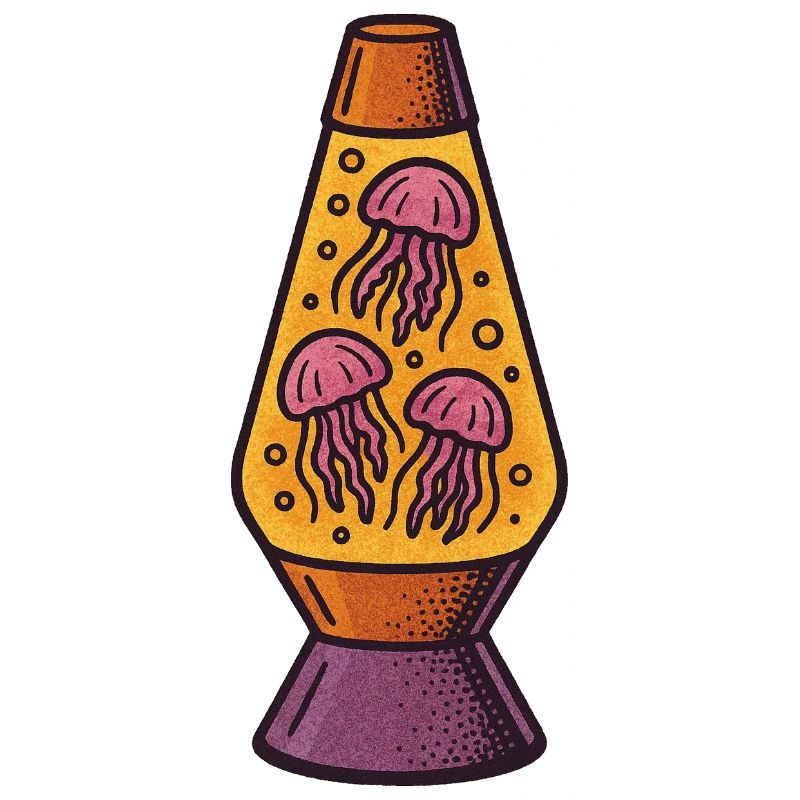Neon Jellyfish Lava Lamp Effect