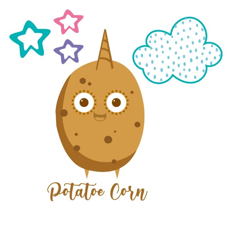 pomme de terre maïs,pomme de terre avec corne,pomme de terre