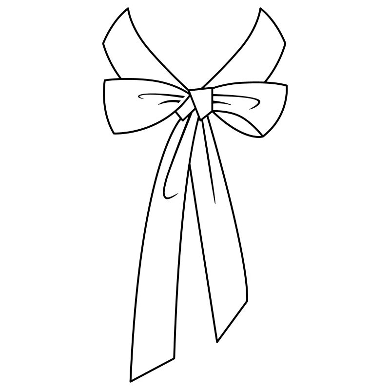 Shirt collar with bow