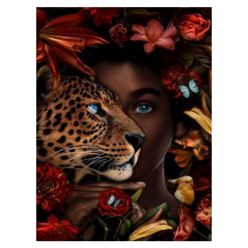 Léopard à visage humain