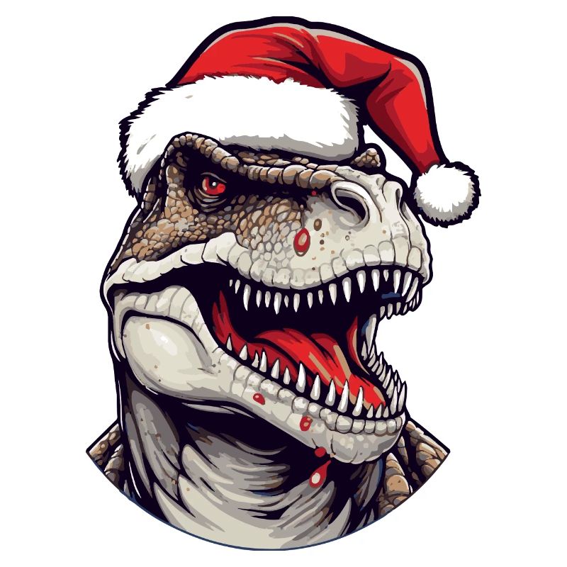 Tête d’animal de Noël dinosaure