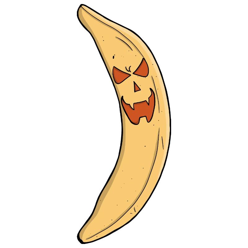Banana Jack-o-Lantern