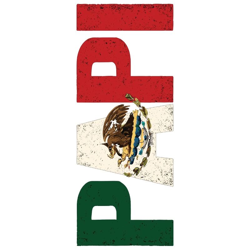 Mexico Pride Flag Eagle Vintage Look