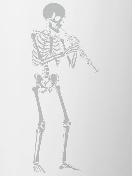 Skeleton spielt Oboe