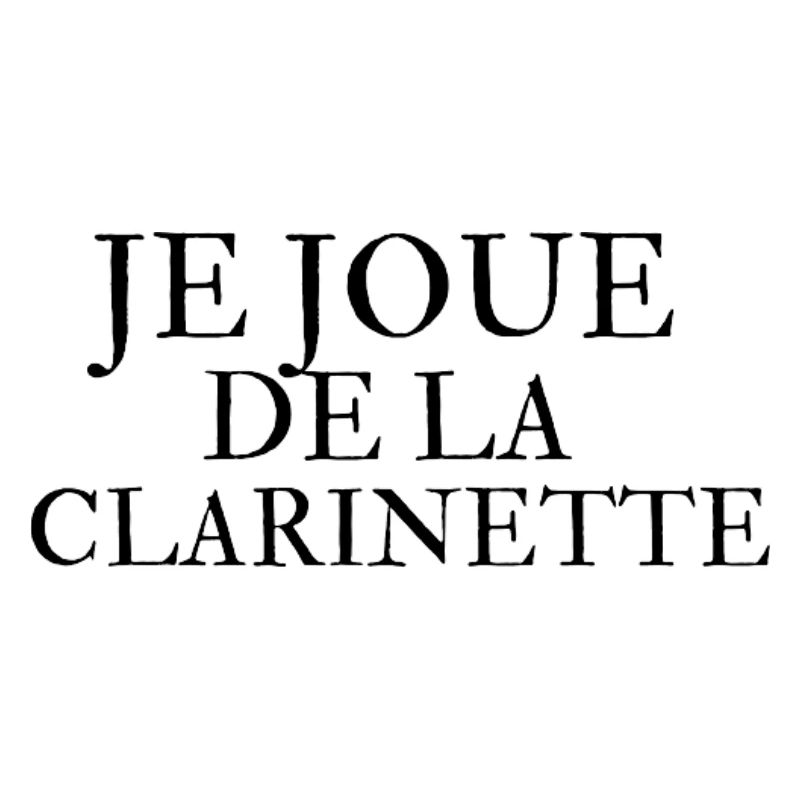 Je joue de la clarinette