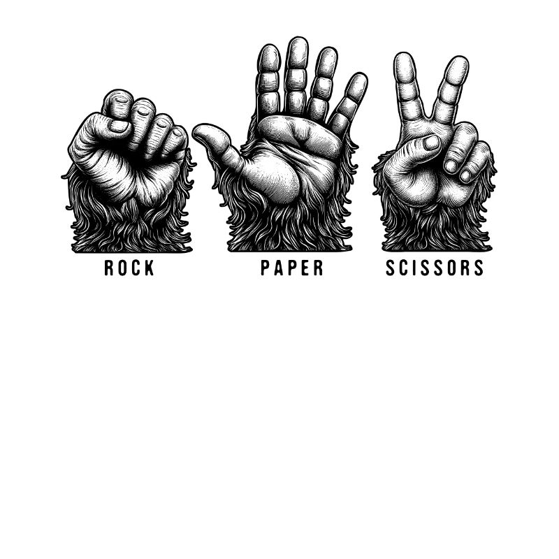 Ciseaux à papier de roche