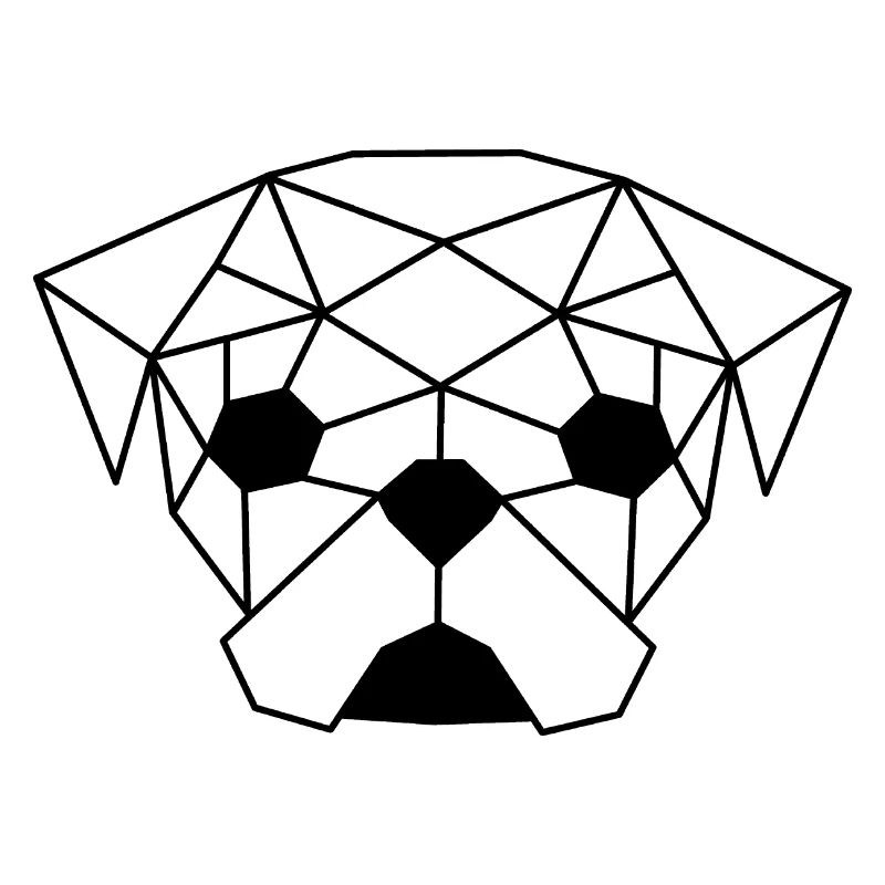 Mops Geometrisch Linie