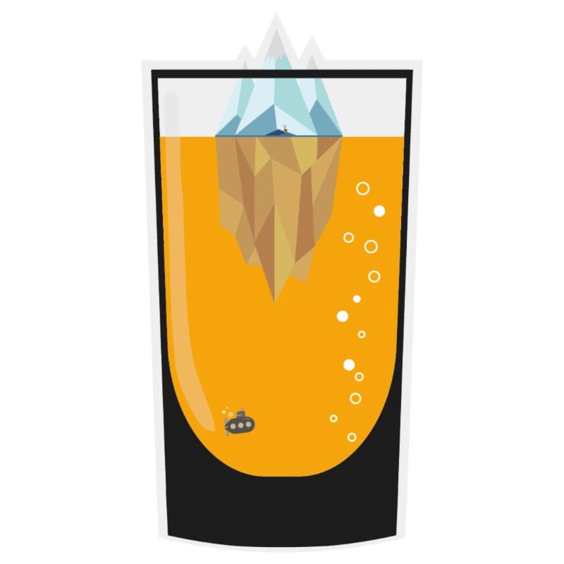 Brause auf Eis mit U-Boot